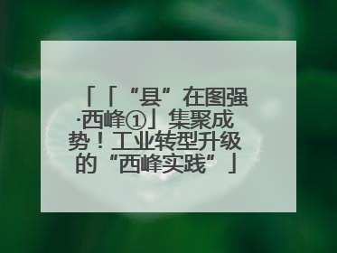 「“县”在图强·西峰①」集聚成势！工业转型升级的“西峰实践”