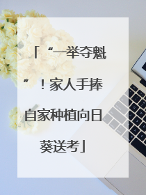 “一举夺魁”！家人手捧自家种植向日葵送考