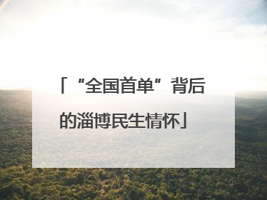 “全国首单”背后的淄博民生情怀