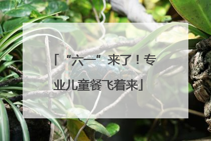 “六一”来了！专业儿童餐飞着来