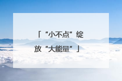 “小不点”绽放“大能量”