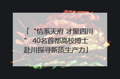 “情系天府 才聚四川” 40名首都高校博士赴川探寻新质生产力