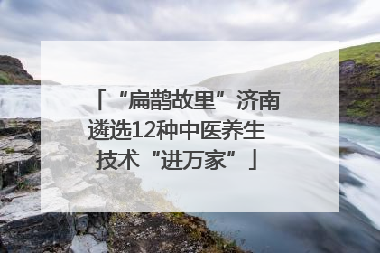 “扁鹊故里”济南遴选12种中医养生技术“进万家”