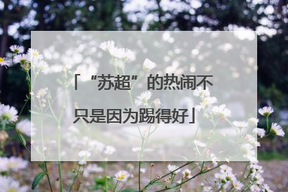 “苏超”的热闹不只是因为踢得好