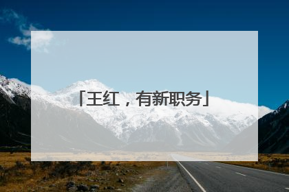王红，有新职务