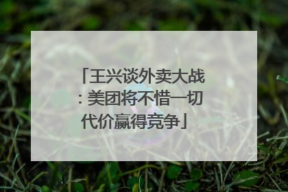 王兴谈外卖大战：美团将不惜一切代价赢得竞争