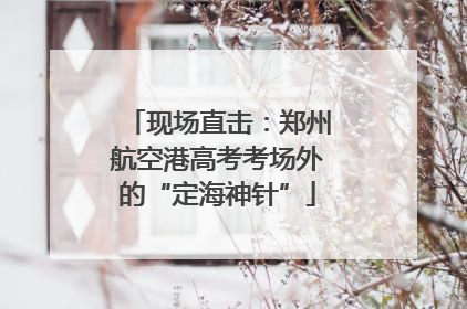 现场直击：郑州航空港高考考场外的“定海神针”