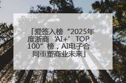 爱签入榜“2025年度浙商‘AI+’TOP100”榜，AI电子合同重塑商业未来