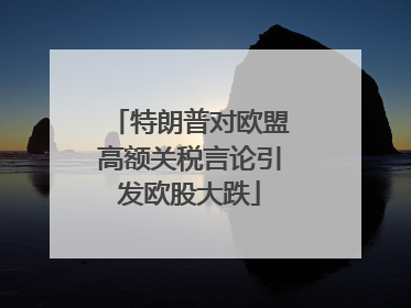 特朗普对欧盟高额关税言论引发欧股大跌