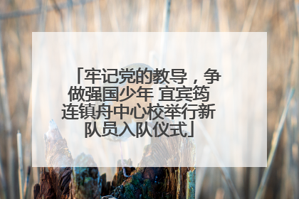 牢记党的教导，争做强国少年 宜宾筠连镇舟中心校举行新队员入队仪式