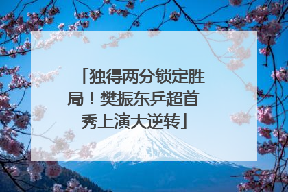 独得两分锁定胜局！樊振东乒超首秀上演大逆转
