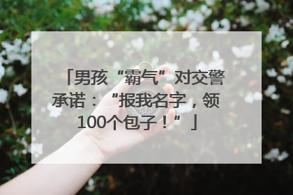男孩“霸气”对交警承诺：“报我名字，领100个包子！”