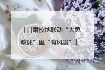 甘肃校地联动“大思政课”里“有风景”
