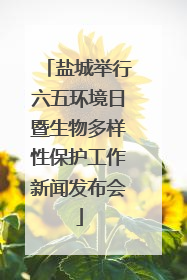 盐城举行六五环境日暨生物多样性保护工作新闻发布会