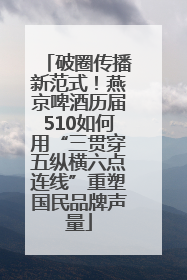 破圈传播新范式！燕京啤酒历届510如何用“三贯穿五纵横六点连线”重塑国民品牌声量