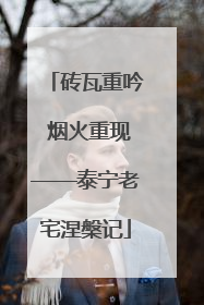 砖瓦重吟 烟火重现——泰宁老宅涅槃记