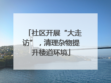 社区开展“大走访”，清理杂物提升楼道环境