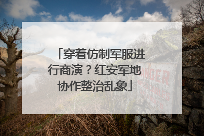穿着仿制军服进行商演？红安军地协作整治乱象
