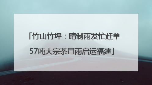 竹山竹坪：晴制雨发忙赶单 57吨大宗茶冒雨启运福建