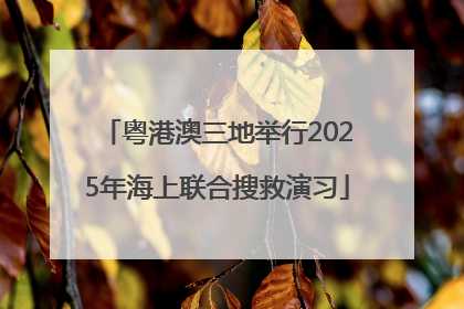 粤港澳三地举行2025年海上联合搜救演习
