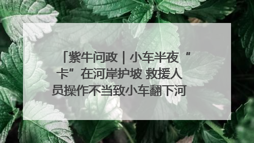 紫牛问政｜小车半夜“卡”在河岸护坡 救援人员操作不当致小车翻下河，然后直接走人了