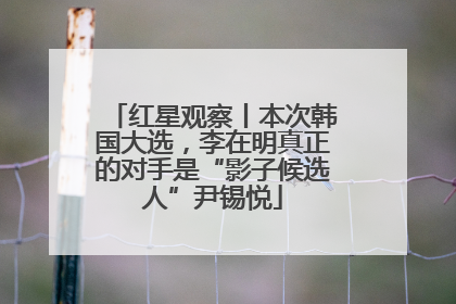 红星观察丨本次韩国大选，李在明真正的对手是“影子候选人”尹锡悦