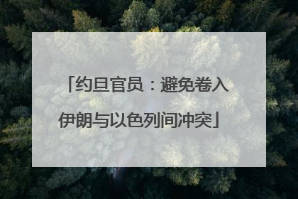 约旦官员：避免卷入伊朗与以色列间冲突