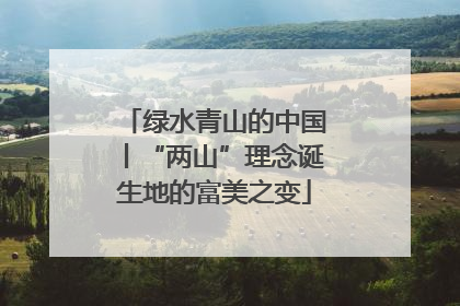 绿水青山的中国丨“两山”理念诞生地的富美之变