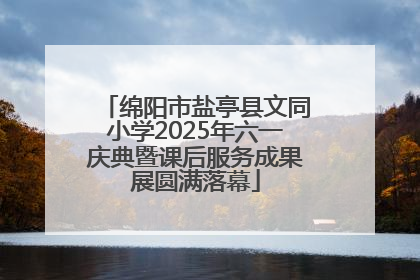 绵阳市盐亭县文同小学2025年六一庆典暨课后服务成果展圆满落幕