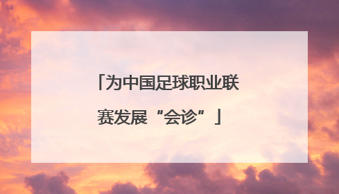 为中国足球职业联赛发展“会诊”
