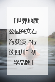 世界地质公园兴文石海获颁“行读四川”研学品牌