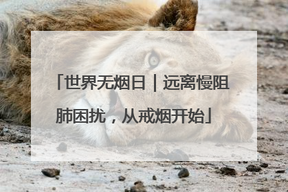 世界无烟日｜远离慢阻肺困扰，从戒烟开始