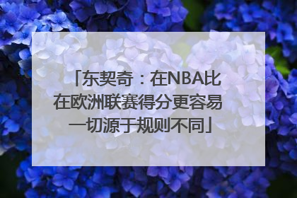 东契奇：在NBA比在欧洲联赛得分更容易 一切源于规则不同