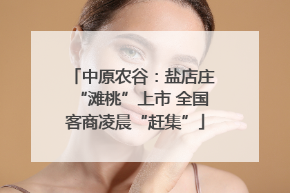 中原农谷：盐店庄“滩桃”上市 全国客商凌晨“赶集”