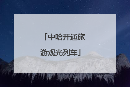 中哈开通旅游观光列车