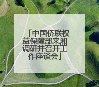 中国侨联权益保障部来湘调研并召开工作座谈会