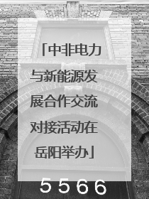 中非电力与新能源发展合作交流对接活动在岳阳举办