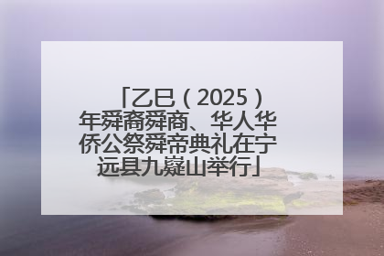 乙巳（2025）年舜裔舜商、华人华侨公祭舜帝典礼在宁远县九嶷山举行