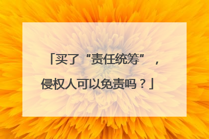 买了“责任统筹”，侵权人可以免责吗？
