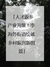 人才返乡 产业升级！李海务街道绘就乡村振兴新图景