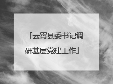 云霄县委书记调研基层党建工作