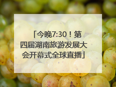 今晚7:30！第四届湖南旅游发展大会开幕式全球直播
