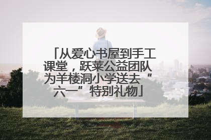 从爱心书屋到手工课堂，跃莱公益团队为羊楼洞小学送去“六一”特别礼物