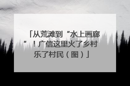 从荒滩到“水上画廊”！广信这里火了乡村 乐了村民（图）