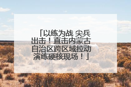 以练为战 尖兵出击！直击内蒙古自治区跨区域拉动演练硬核现场！
