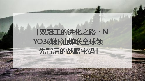 双冠王的进化之路：NYO3磷虾油蝉联全球领先背后的战略密码