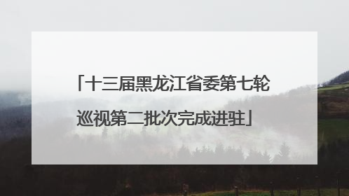 十三届黑龙江省委第七轮巡视第二批次完成进驻