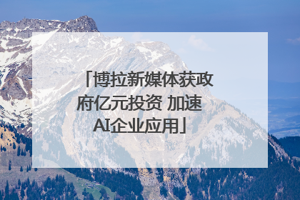 博拉新媒体获政府亿元投资 加速AI企业应用