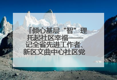 倾心基层“智”理 托起社区幸福——记全省先进工作者、新区文曲中心社区党委书记董世弘