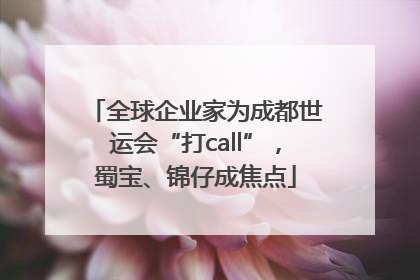全球企业家为成都世运会“打call”，蜀宝、锦仔成焦点